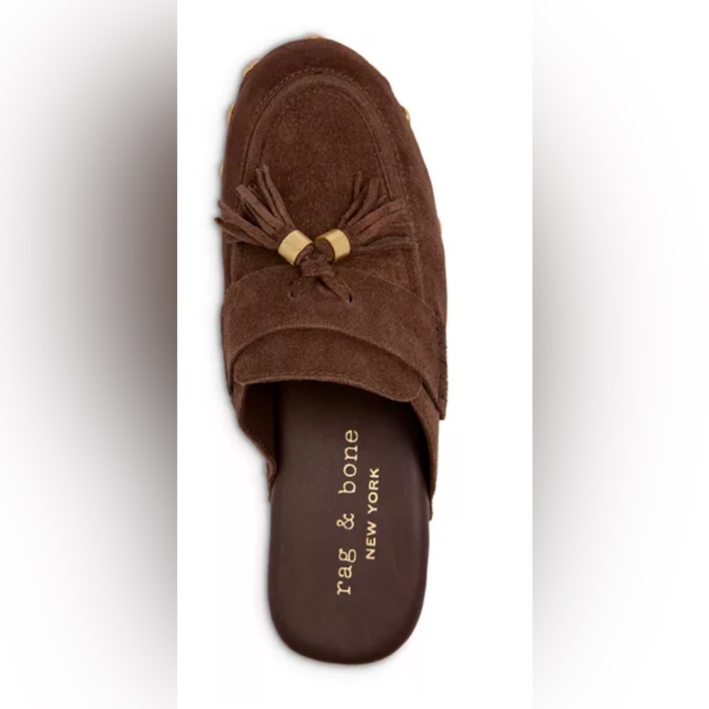 Rag & Bone Maisie Suede Clogs – Dark Mocha – Size 9.5 – NIB - Picture 4 of 12